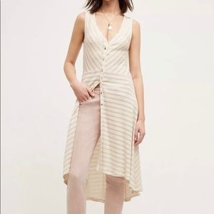 NWT Anthropologie Duster Tank Shirt Dress Size XL